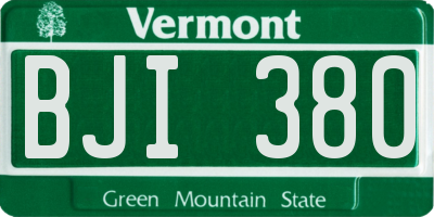 VT license plate BJI380