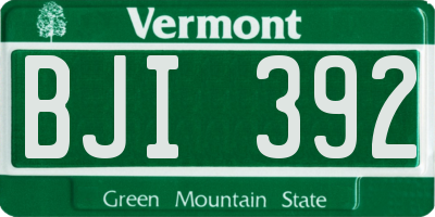 VT license plate BJI392