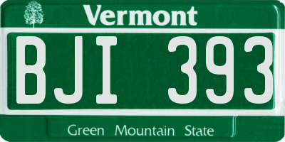 VT license plate BJI393