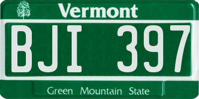 VT license plate BJI397