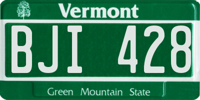 VT license plate BJI428
