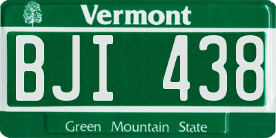 VT license plate BJI438
