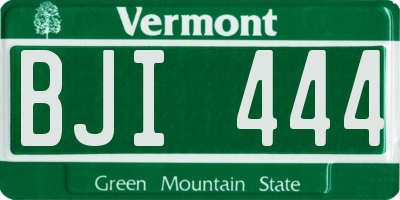 VT license plate BJI444