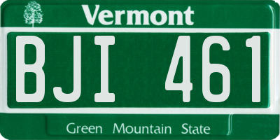VT license plate BJI461