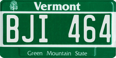 VT license plate BJI464