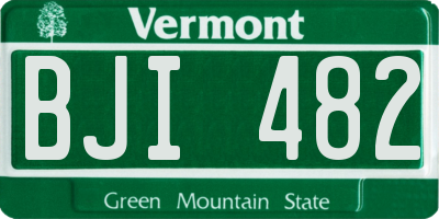 VT license plate BJI482