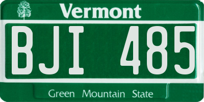 VT license plate BJI485