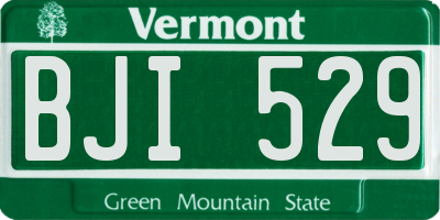 VT license plate BJI529
