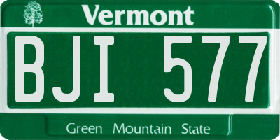 VT license plate BJI577