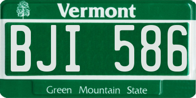 VT license plate BJI586