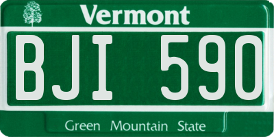 VT license plate BJI590