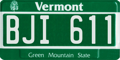 VT license plate BJI611