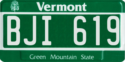 VT license plate BJI619