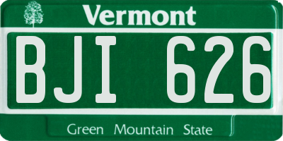 VT license plate BJI626