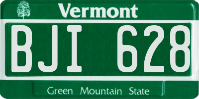 VT license plate BJI628
