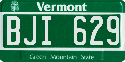 VT license plate BJI629