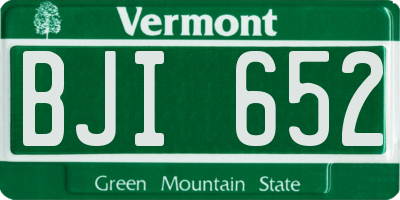 VT license plate BJI652