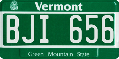 VT license plate BJI656