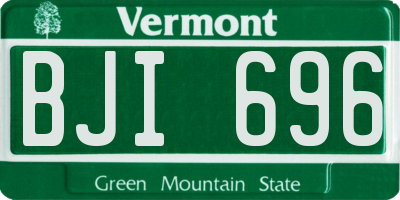 VT license plate BJI696