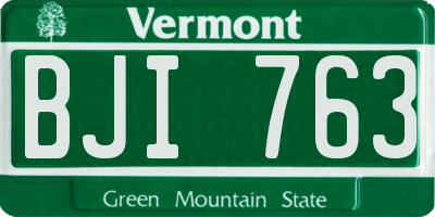 VT license plate BJI763