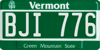 VT license plate BJI776