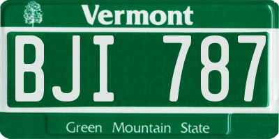 VT license plate BJI787