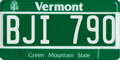 VT license plate BJI790