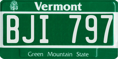 VT license plate BJI797