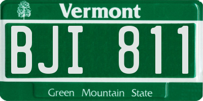 VT license plate BJI811