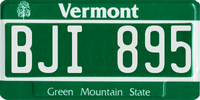 VT license plate BJI895