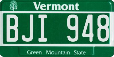 VT license plate BJI948