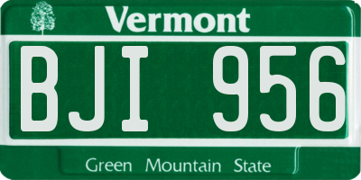 VT license plate BJI956