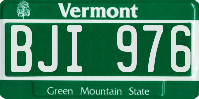 VT license plate BJI976