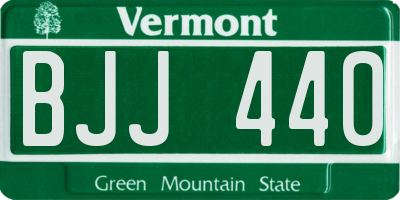 VT license plate BJJ440