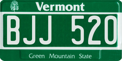 VT license plate BJJ520