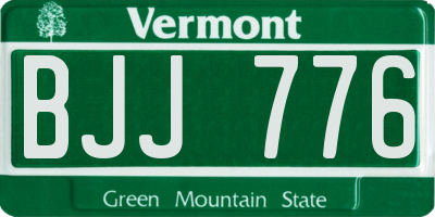 VT license plate BJJ776