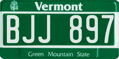 VT license plate BJJ897