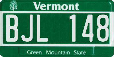 VT license plate BJL148