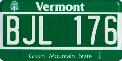 VT license plate BJL176