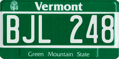 VT license plate BJL248