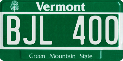 VT license plate BJL400