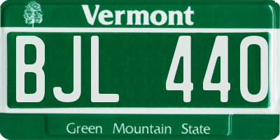 VT license plate BJL440