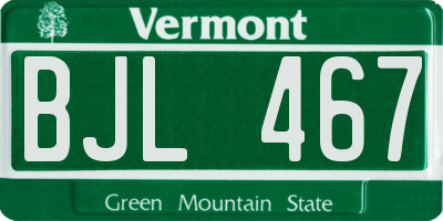 VT license plate BJL467