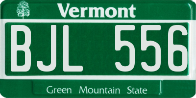 VT license plate BJL556