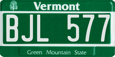 VT license plate BJL577