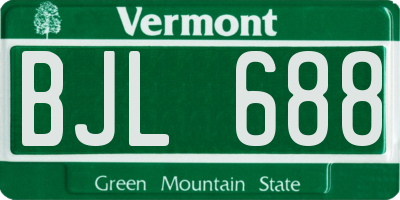 VT license plate BJL688