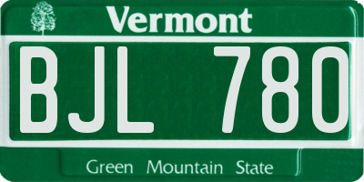 VT license plate BJL780
