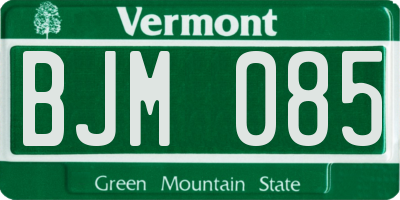 VT license plate BJM085