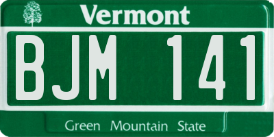 VT license plate BJM141