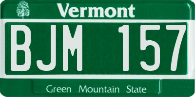 VT license plate BJM157